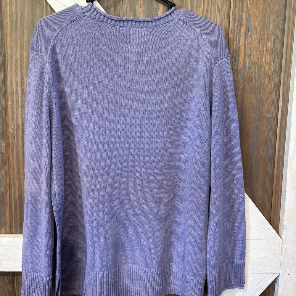 Jessica Simpson Sweet Lavender Melange Crew Neck Sweater Medium - Picture 5 of 5